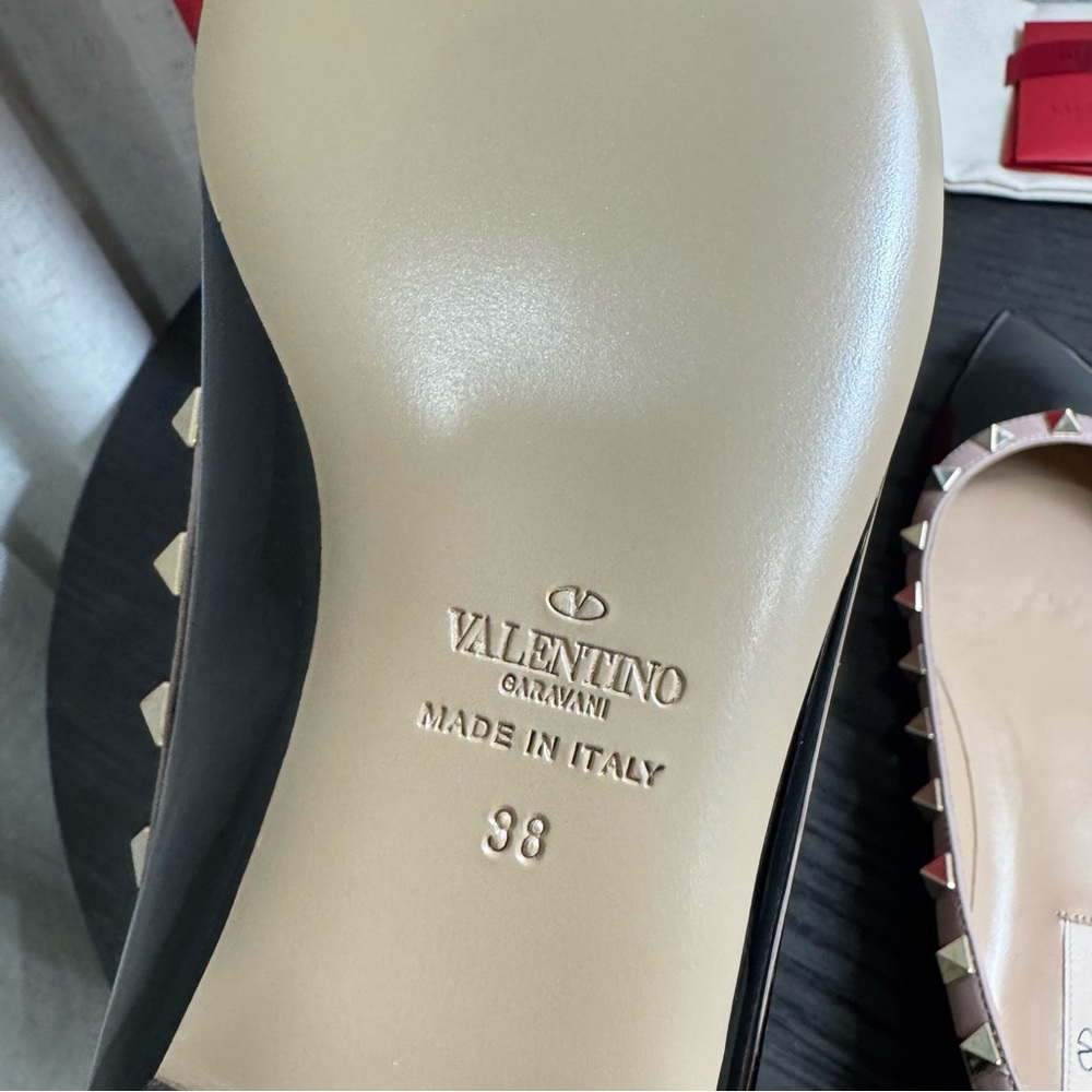 Valentino Garavani Rockstud Ballet Flats Patent Black 38 - Picture 8 of 11